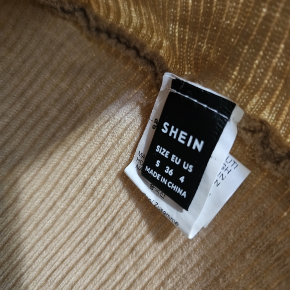 SHEIN Beige Ribbed Crew Neck Sweater - Picture 4 of 4